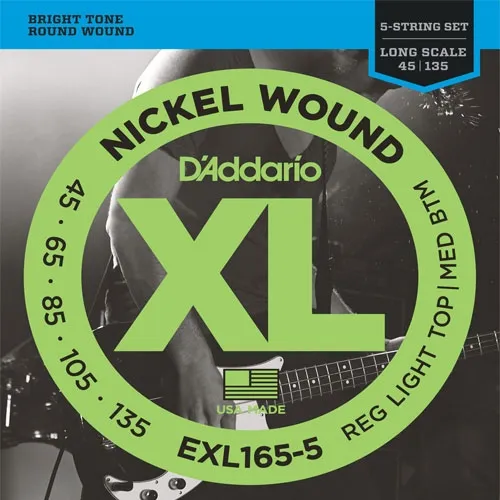 daddario EXL165-5 45-135 Žice za 5-žičani bas (SET)