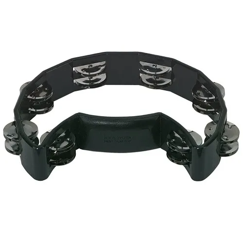 GEWA TAMBOURINE Half Moon black za bubanj 16 pairs of shells Def