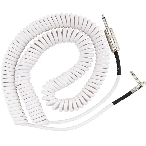 Fender kabel Hendrix Voodoo Child Coil Instrument Cable, Straight/Angle, 30', White (KOM)