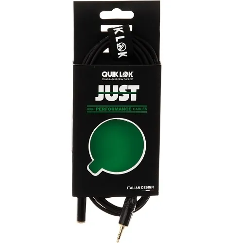Q-LOK JUST J35J35F 3 adapter kabel 3m (Stereo 3.5mm jack plug - Stereo 3.5mm jack sock) crna boja (KOM)