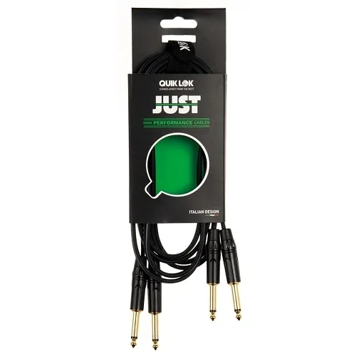 Q-LOK JUST KEY 1 Instrument kabel 1m (2xMono 6.3mm jack plug - 2xMono 6.3mm jack plug) crna boja (KOM)