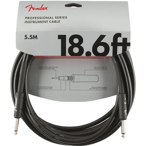 Fender kabel Professional Series Instrument Cable Straight-Straight 18,6' Black (KOM)