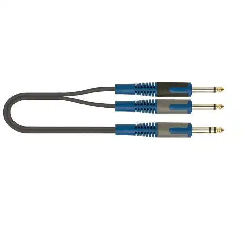 Q-LOK RKSA100-2 Kabel 6,3mm st. - 2x6,3mm mon. 2m (KOM)