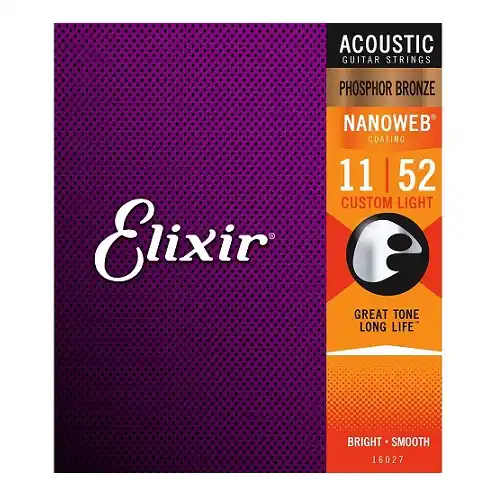 ELIXIR 11-52 nanoweb phosphor bronze Žice za akustičnu gitaru (SET)