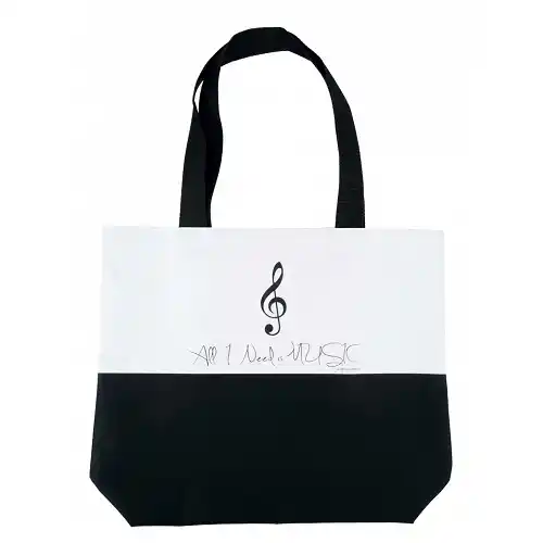 AGIFTY B 3029 Ceger torba sa notama "All I need is music'' 45*37*12 cm