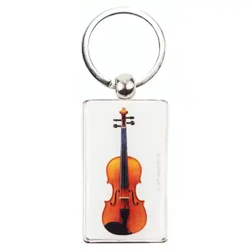 AGIFTY K 1042 Privjesak za ključeve violina bijela 8.5*3 cm