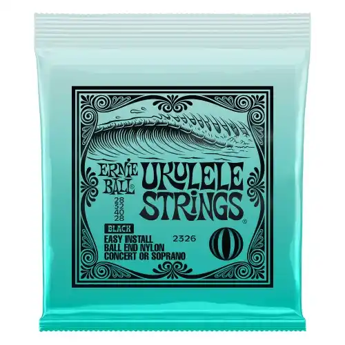 Ernie Ball Slinky P02326 Concert Soprano Nylon Ball End BLACK Žice za ukulele (SET)