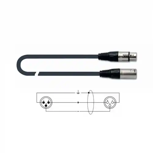 Q-LOK MX775/3BK XLR-XLR Mikrofon kabel 3m (KOM)