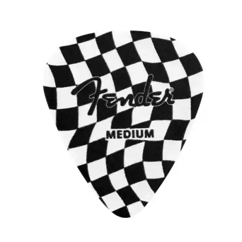 Fender Trzalice 351 Celluloid Picks, Checkerboard (KOM)