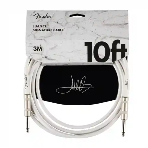 Fender kabel Juanes 10' Instrument Cable, Luna White (KOM)