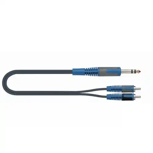 Q-LOK RKSA120-1 Kabel 6,3mm st. - 2xRCA-M mon. 1m (KOM)