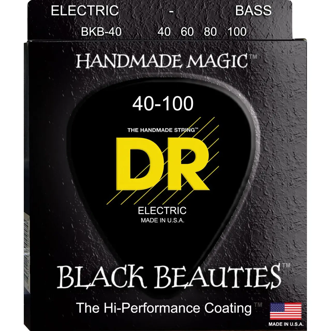 DR STRINGS DR Black Beauties 40-100 Žice za bas gitaru crne boje