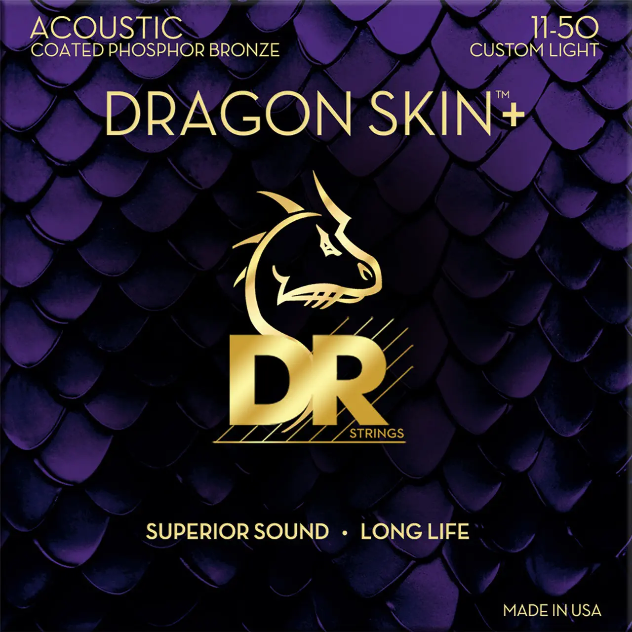 DR STRINGS DR Dragon Skin+ 11-50 Phosphor Bronze Žice za akustičnu gitaru