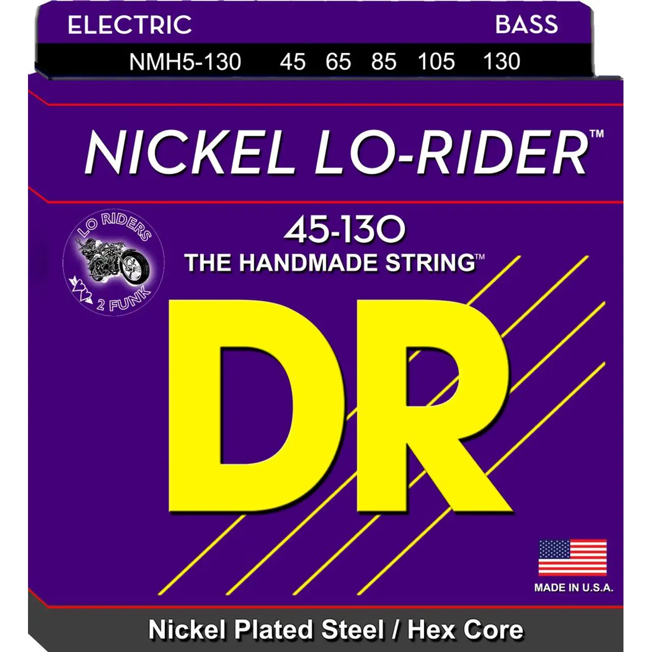 DR STRINGS DR NICKEL LO-RIDER 45-130  Žice za 5-žičani bas gitaru