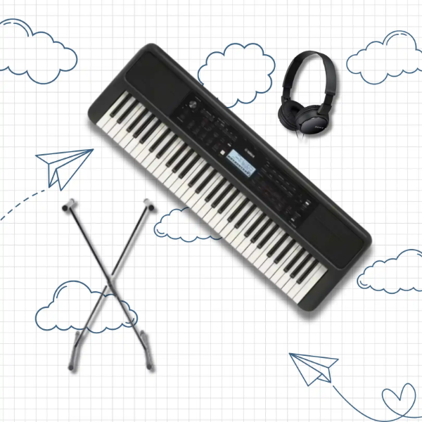 YAMAHA PSR-E383 Klavijatura back 2 school set