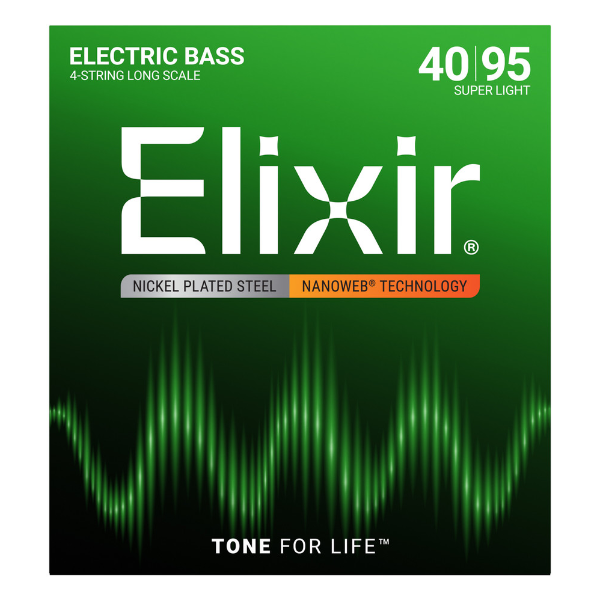ELIXIR 45-95 NANOWEB nickel plated steel Long scale 4 žice, Žice za bas gitaru (SET)