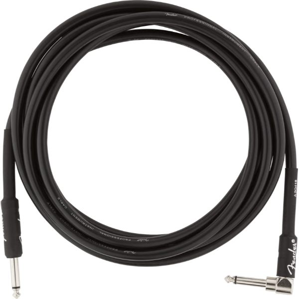 Fender kabel Professional Series Instrument Cable Straight-Angle 25 Black