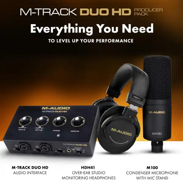 M-AUDIO MTRACK DUO HD HD PACK Zvučna kartica+Mikrofon+Slušalice