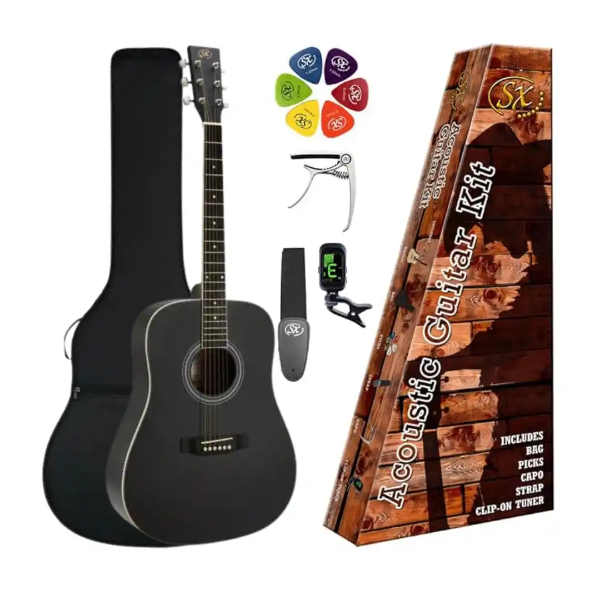 SX SD104K BK Black Akustična gitara set
